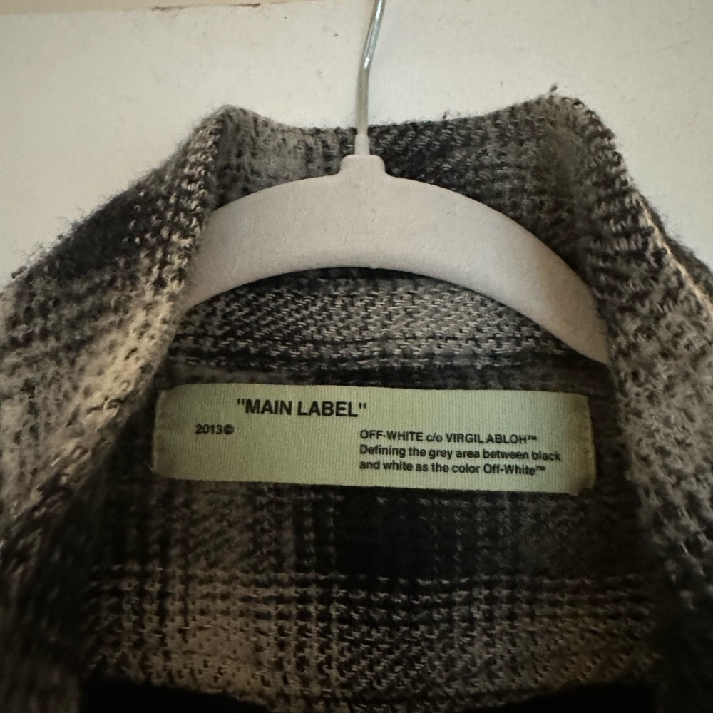 Off White: Button Down Flannel Shacket - image 2